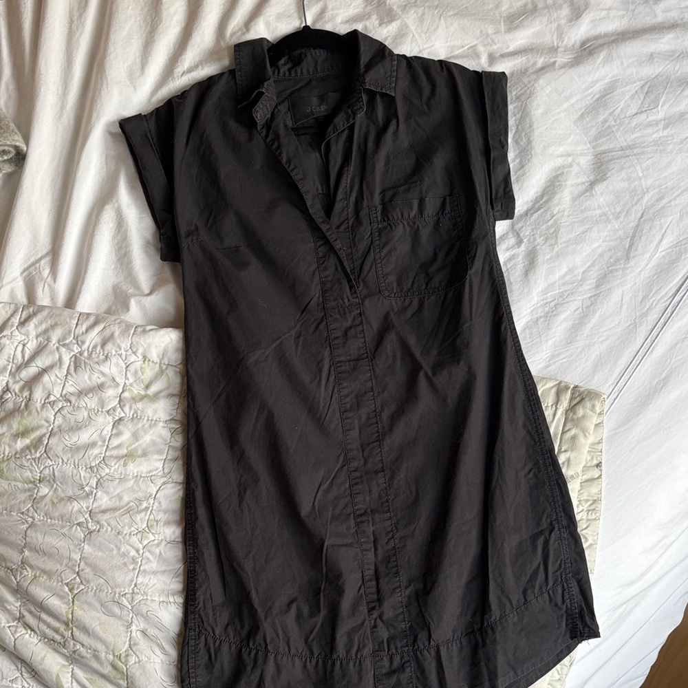 J. Crew Charcoal Short Sleeve Shirt Dress